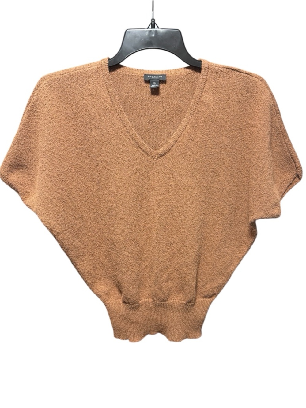 Chic euro girl v neck with cap, batwing sleeve. Ann Taylor loft xs